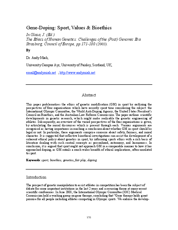 Gene doping essay 05 image