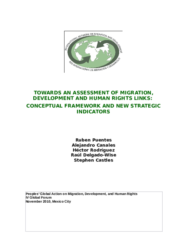 (PDF) Towards an Assessment of Migration, Development and Human Rights ...