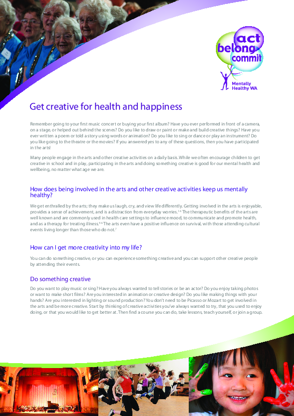 (PDF) Get Creative for Health and Happiness