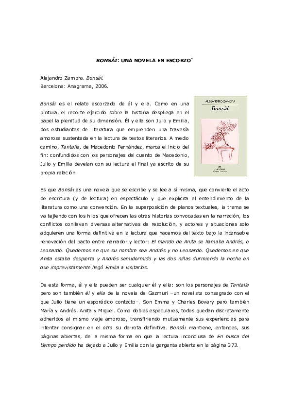 PDF) Bonsi: una novela en escorzo [review]