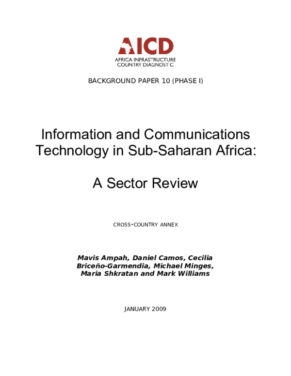 (DOC) Information and Communications Technology in Sub-Saharan Africa ...