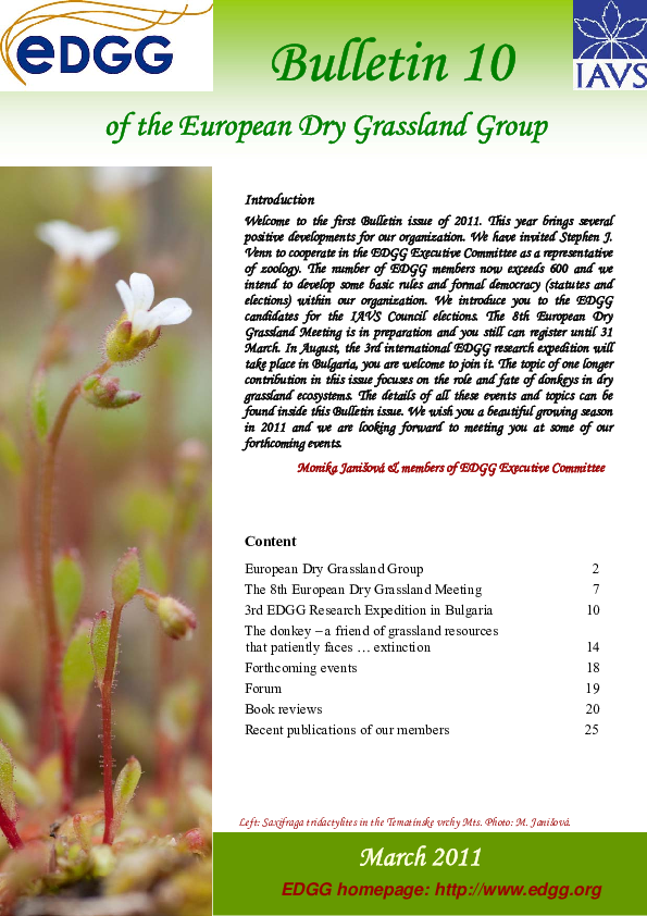 (PDF) European Dry Grassland Group