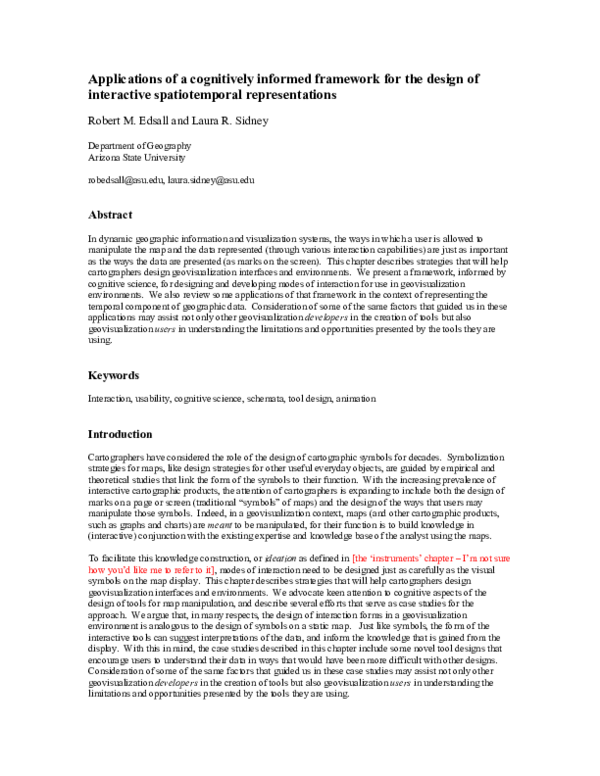 (PDF) Applications of a cognitively informed framework for the design ...