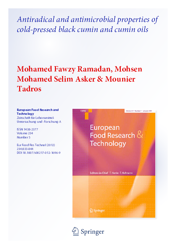 (PDF) Antiradical and antimicrobial properties of coldpressed black