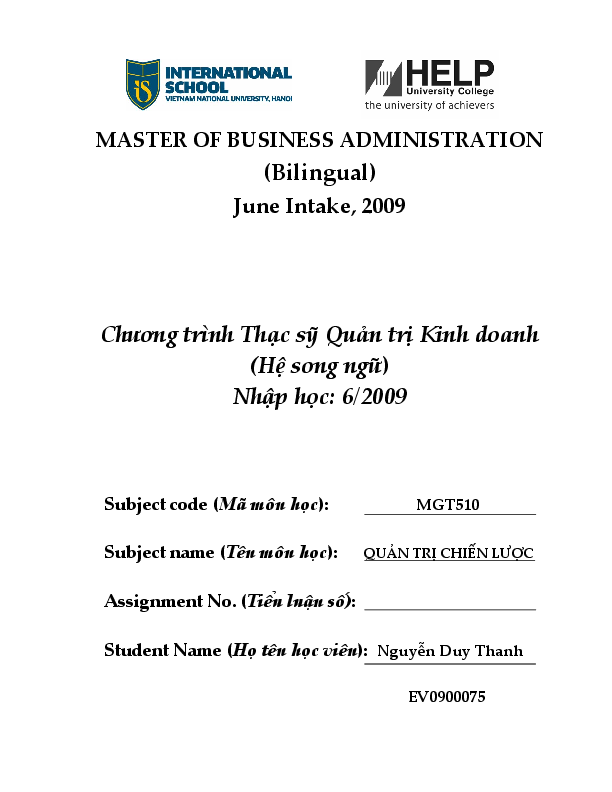 First page of “PHÂN TÍCH VÀ ĐÁNH GIÁ CHIẾN LƯỢC KINH DOANH CỦA Công ty CPTV Thiết Kế-Xây Dựng và Thương Mại MUN”