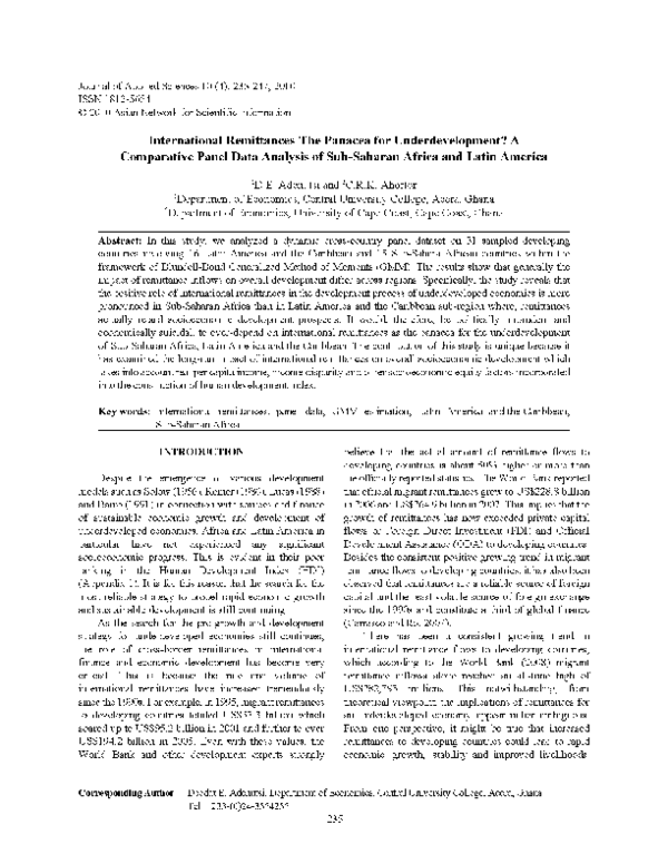 How does remittance help the economy picture