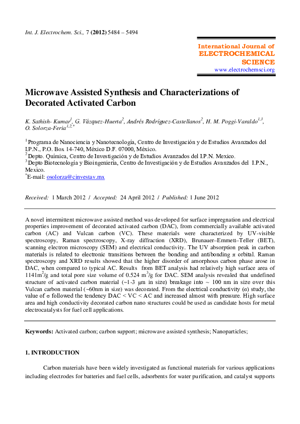 (PDF) Microwave Assisted Synthesis and Characterizations of Decorated ...