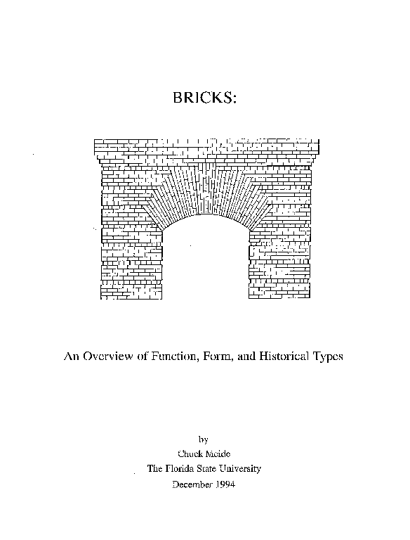 (PDF) Bricks: An Overview of Form, Function, and Historical Types