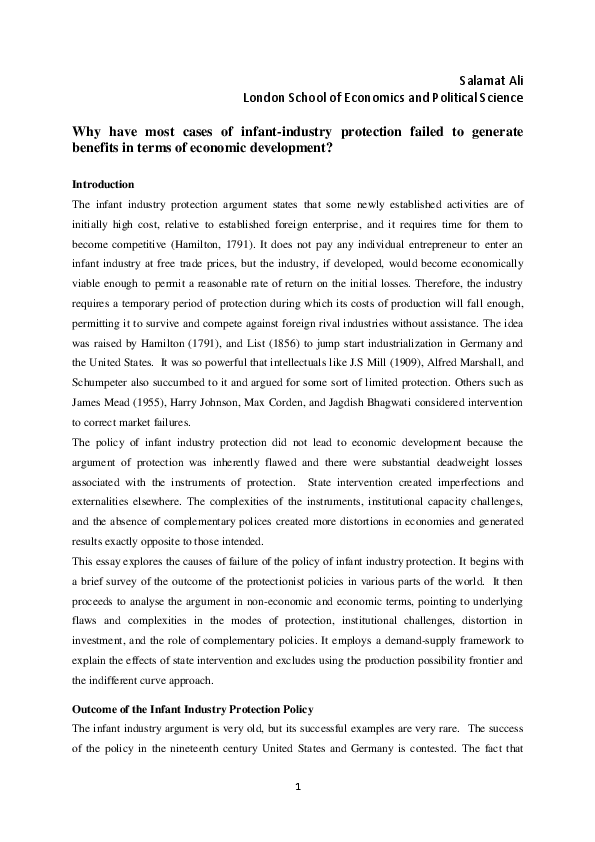 Infant industry example in india picture