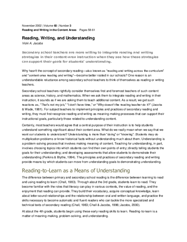 (PDF) Reading, Writing, and Understanding Dewi Agustin Academia.edu