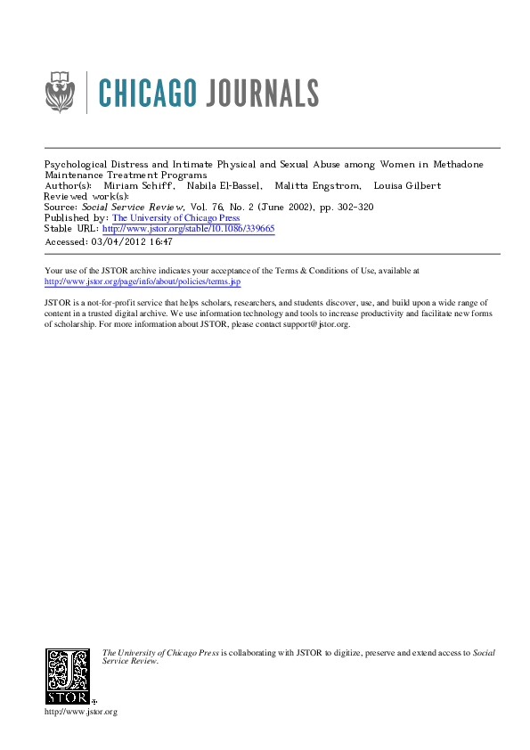 (PDF) Psychological distress and intimate physical and sexual abuse