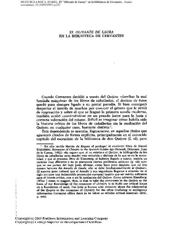 (PDF) El Olivante de Laura en la biblioteca de Cervantes
