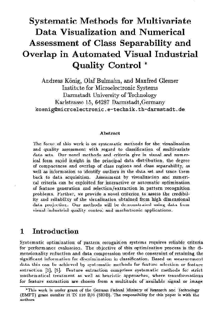 (PDF) Systematic Methods for Multivariate Data Visualization and ...