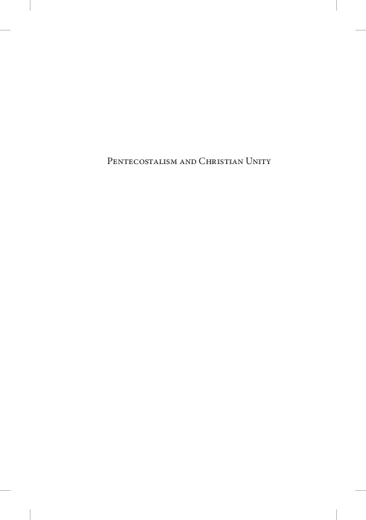 (PDF) Global Pentecostalism and Ecumenism: Two Movements of the Holy ...