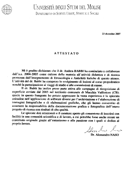 (PDF) University of Molise (Prof. A. Naso), Cultore della Materia Teaching Assistant Andrea (PDF) University of Molise (Prof. A. Naso), Cultore della Materia Teaching Assistant Andrea