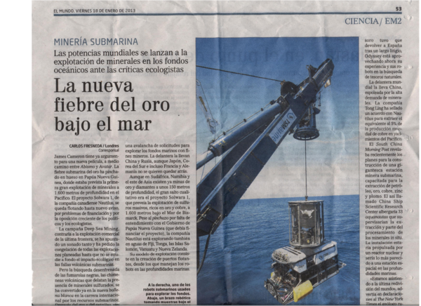 (PDF) La nueva fiebre del oro bajo el mar