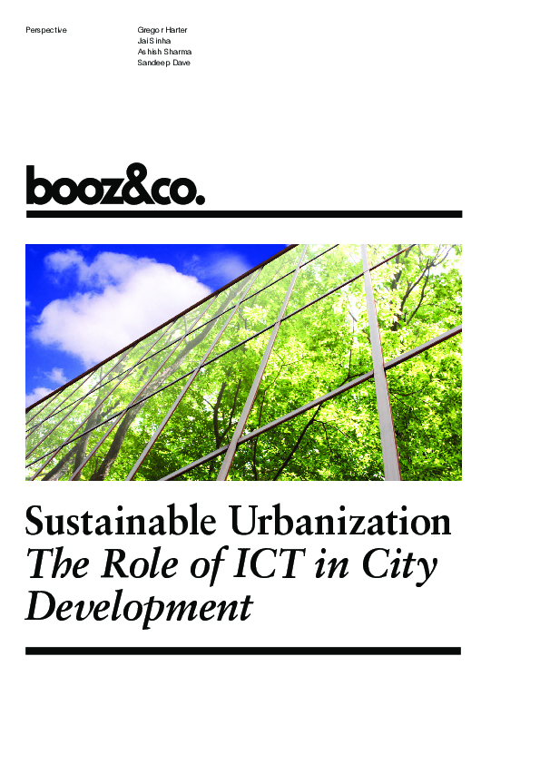 (PDF) Sustainable Urbanization: The Role of ICT in City Development