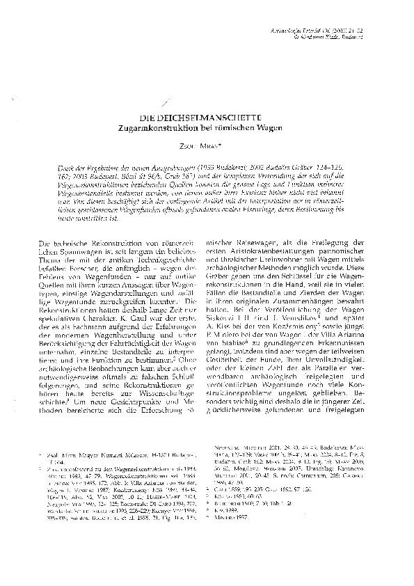 Pdf Die Deichselmanschette Zugarmkonstruktion Bei Romischen