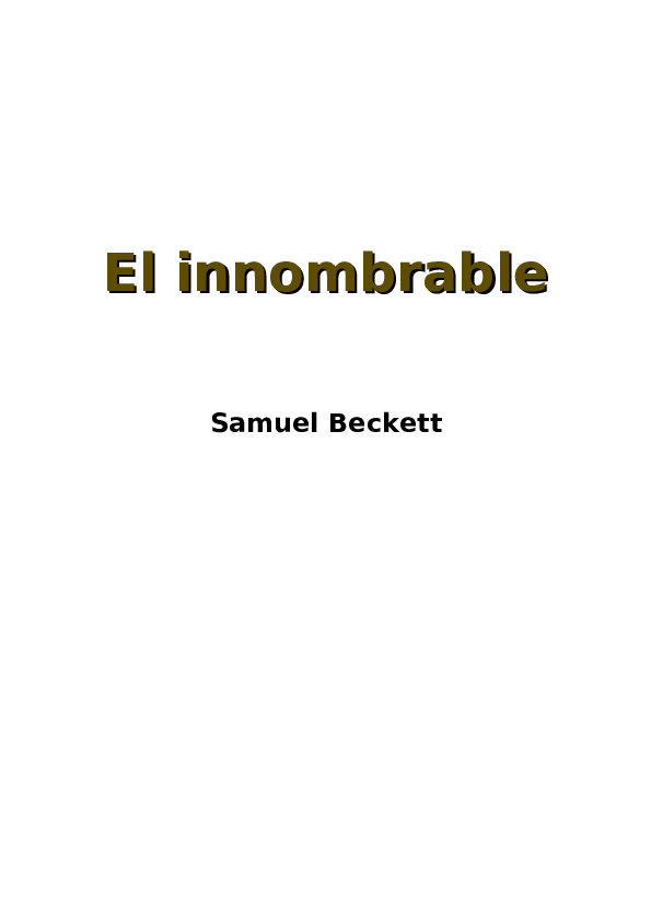 (DOC) El innombrable