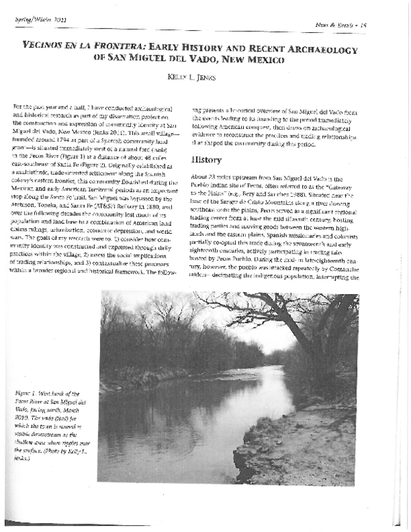 (PDF) Vecinos en la Frontera Colonial History and Archaeology at San