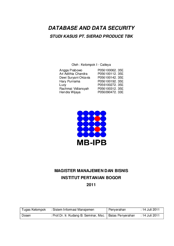 Pdf Database And Data Security