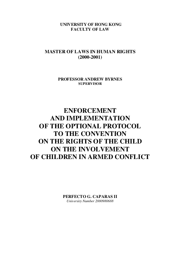 (PDF) Dissertation Enforcement and Implementation of The Optional