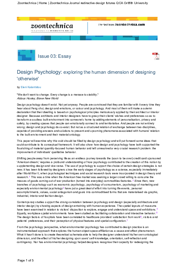 Curated visual reference: Designing For Human Psychology Reference: Pdf Design Psychology Exploring The Human Dimension Of Designing