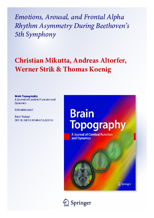 (PDF) Emotions, arousal, and frontal alpha rhythm asymmetry during ...