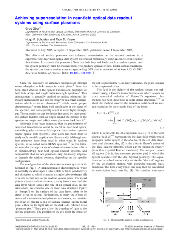 (PDF) G. Gbur, H.F. Schouten and T.D. Visser, 