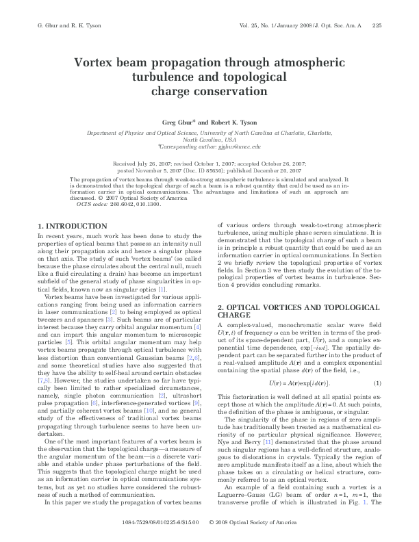 (PDF) G. Gbur and R.K. Tyson, 