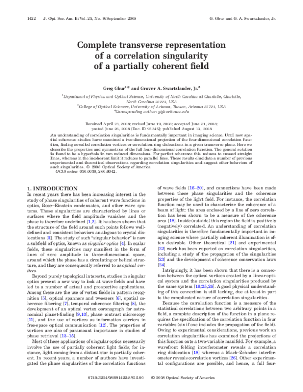 (PDF) G. Gbur and G.A. Swartzlander, Jr., 