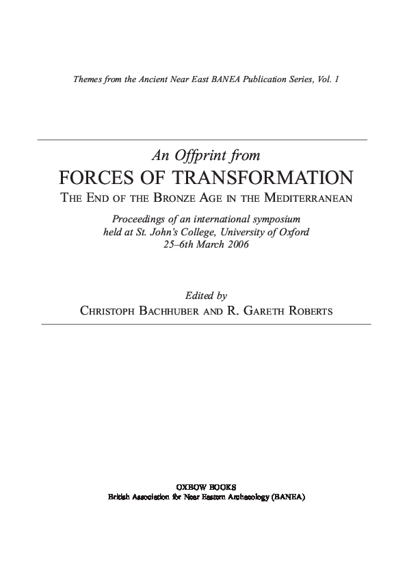 PDF) HANDMADE AND BURNISHED POTTERY IN THE EASTERN MEDITERRANEAN