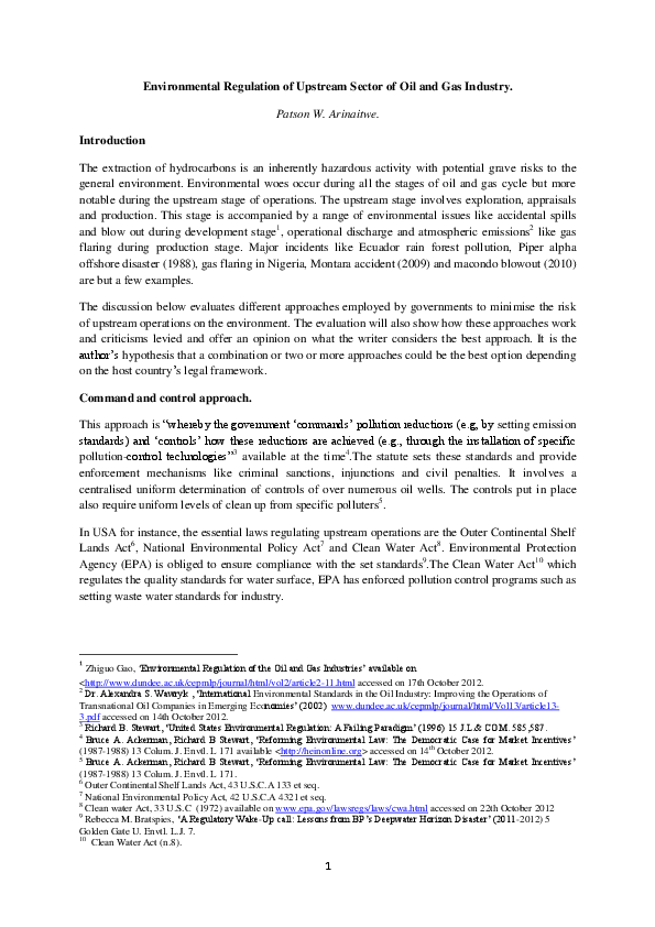 Different Approaches To Regulation