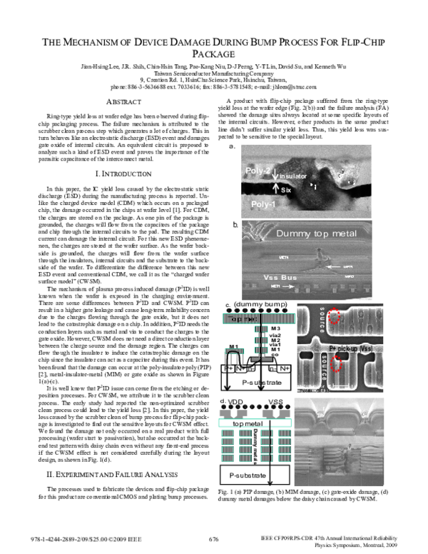 (PDF) The mechanism of device damage during bump process for flip-chip ...