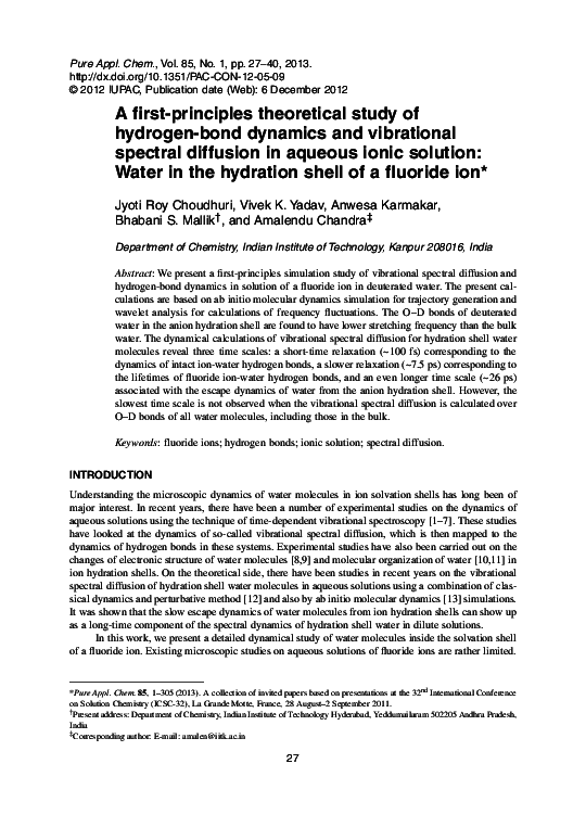 (PDF) A first principles of theoretical study of vibrational spectral ...
