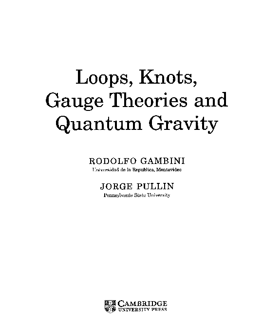 ビジネス・経済 Loops, knots, gauge theories and quantum PDF) Loops, Knots, Gauge Theories and Quantum Gravity