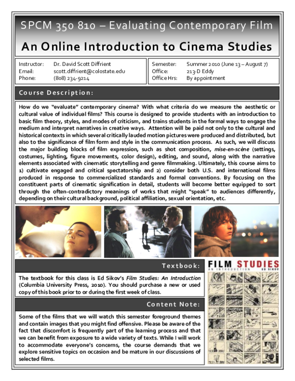 Cinematography Degree
