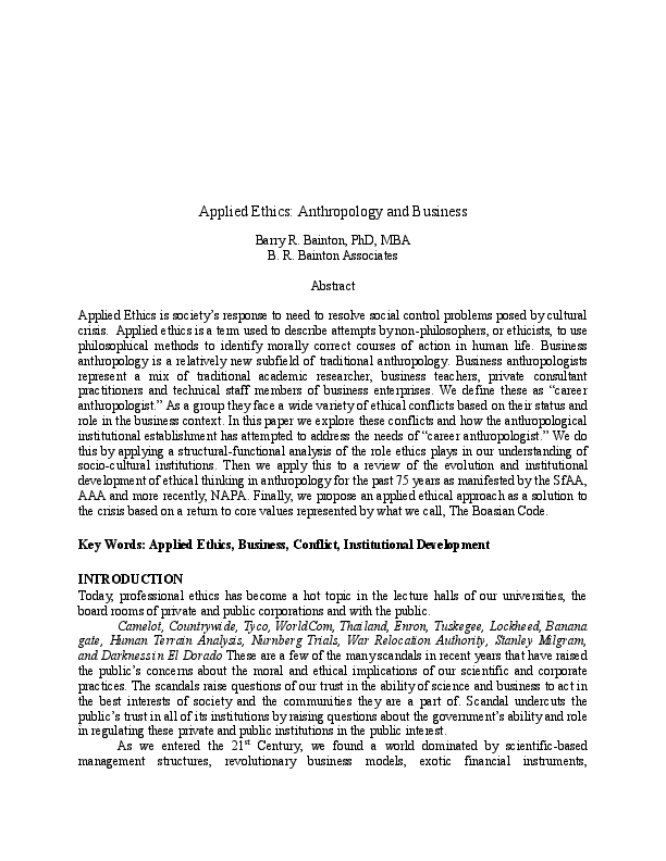 Ethical issues in anthropological research image