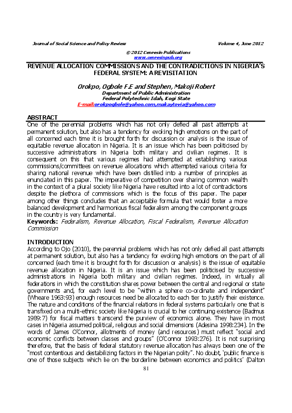 List of federal allocation to states in nigeria 2020 picture