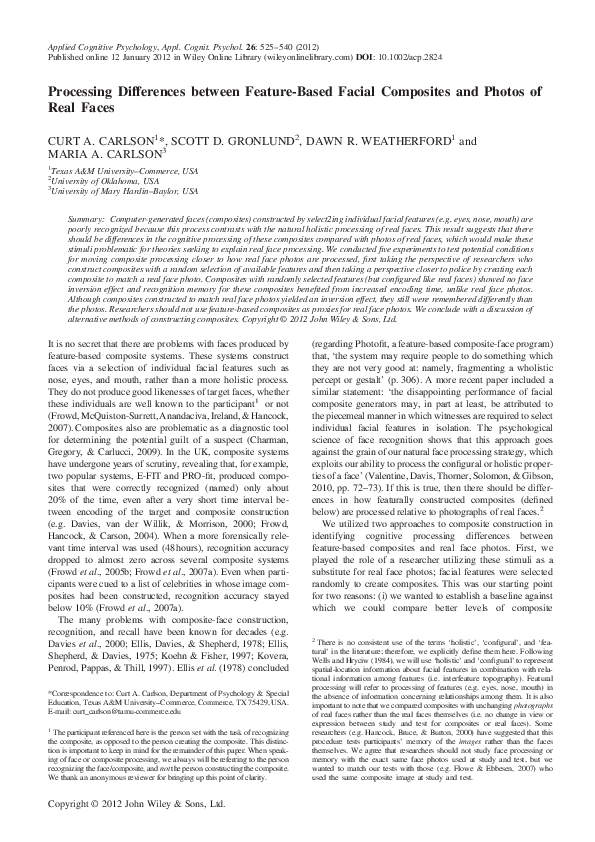 (PDF) Processing Differences between Feature‐Based Facial Composites ...