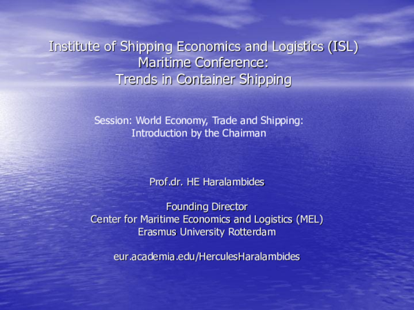 (PPT) World Economy, Trade and Shipping