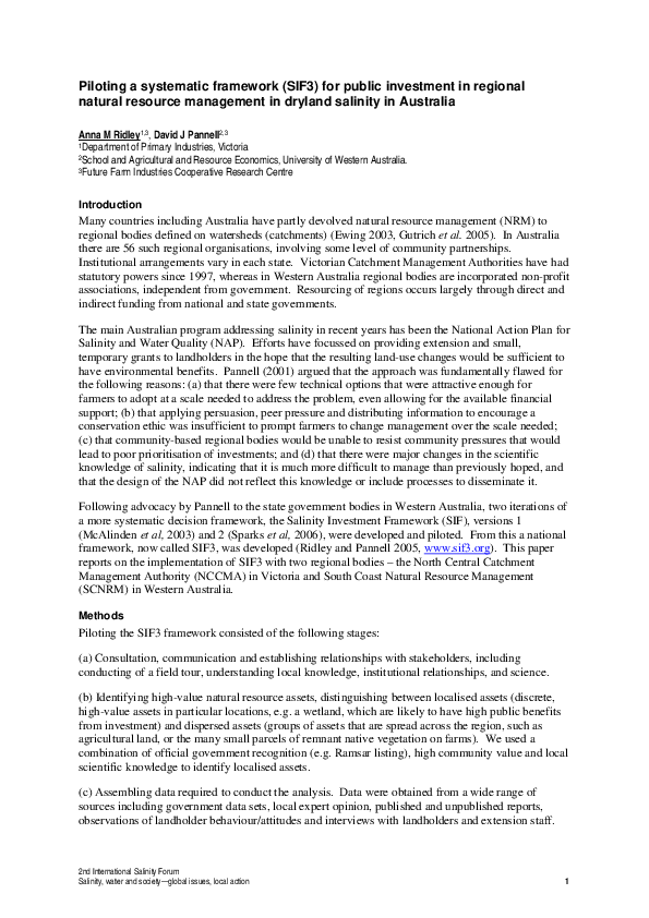 Dryland salinity essay 05 image