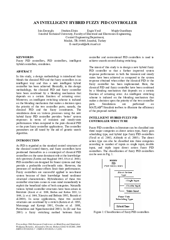 (PDF) An intelligent hybrid fuzzy PID controller