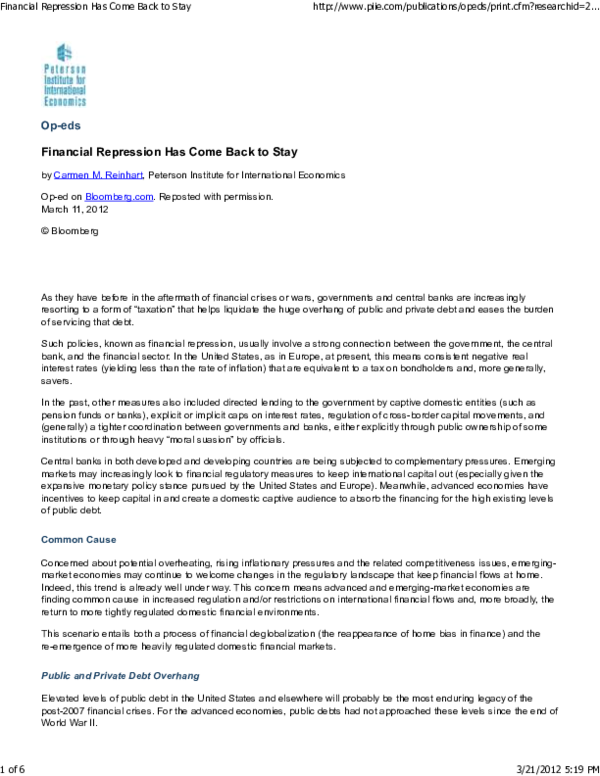 Financial repression essay 06 picture