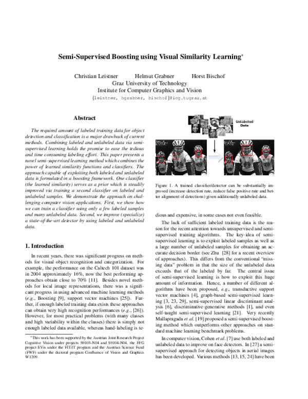 (PDF) Semi-supervised boosting using visual similarity learning