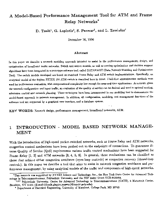 (PDF) A Model-Based Performance Management Tool for ATM and Frame Relay ...