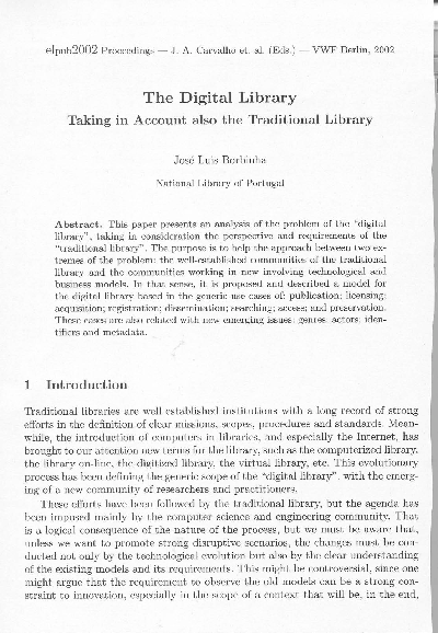 (PDF) The Digital Library-Taking in Account Also the Traditional Library