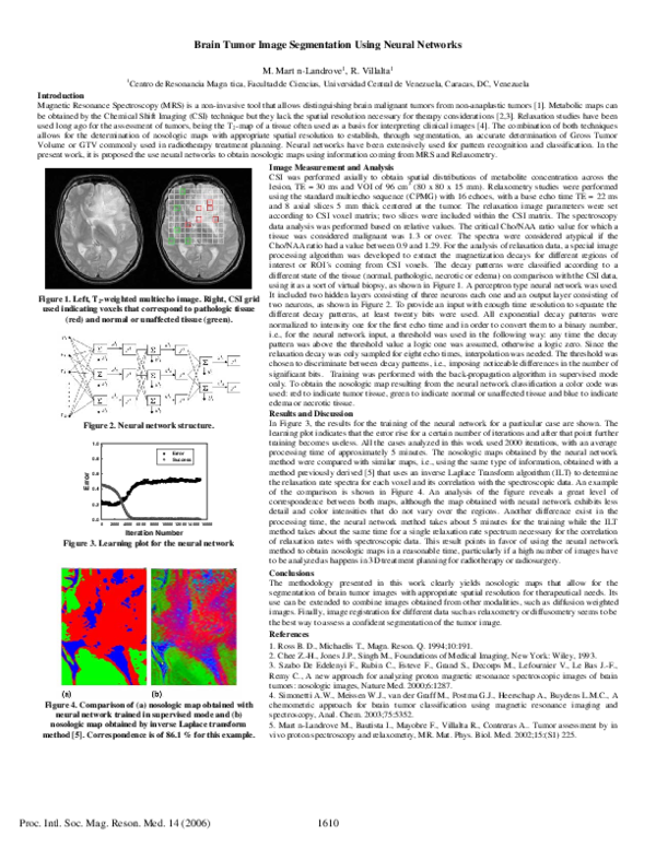 (PDF) Brain Tumor Image Segmentation Using Neural Networks