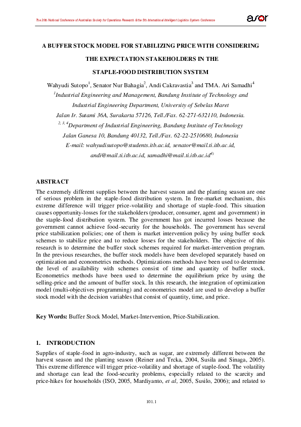 Buffer stock essay image