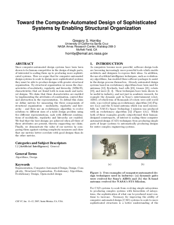 (PDF) Toward the Computer-Automated Design of Sophisticated Systems by ...